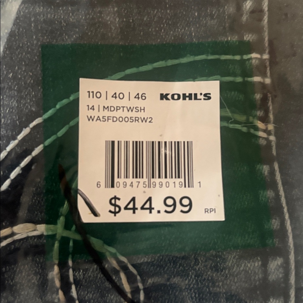 Women's Apt. 9® Tummy Control Midrise Straight-Leg Jeans, size 14